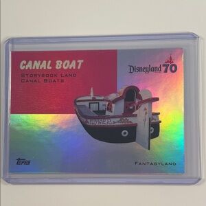 Disneyland 70 Storybook Land Canal Boat Trading Card - Holographic